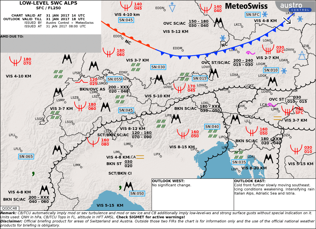 Significant Weather Chart Europe